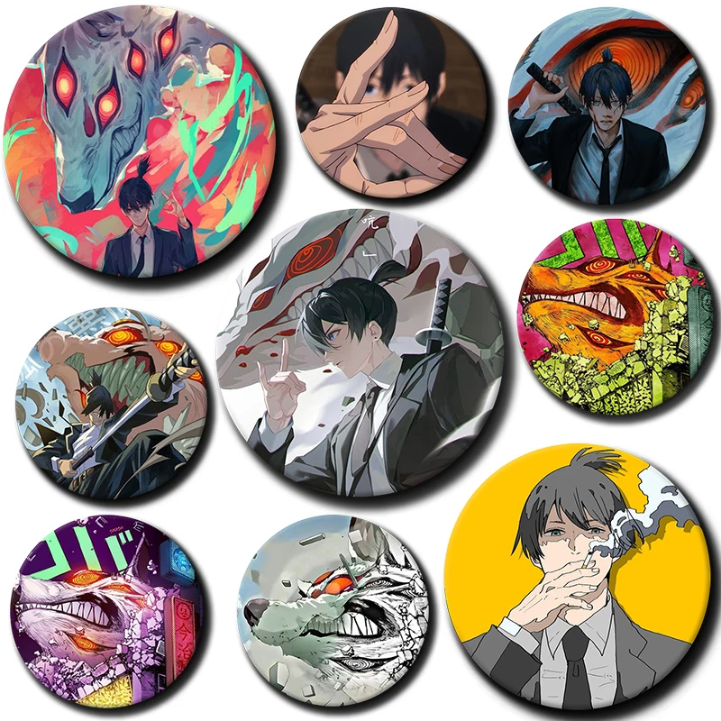 

Cartoon Character Aki Hayakawa Button Pin Anime Role Aki Hayakawa Brooch Creative Badge for Backpack Clothes Decoration Gift