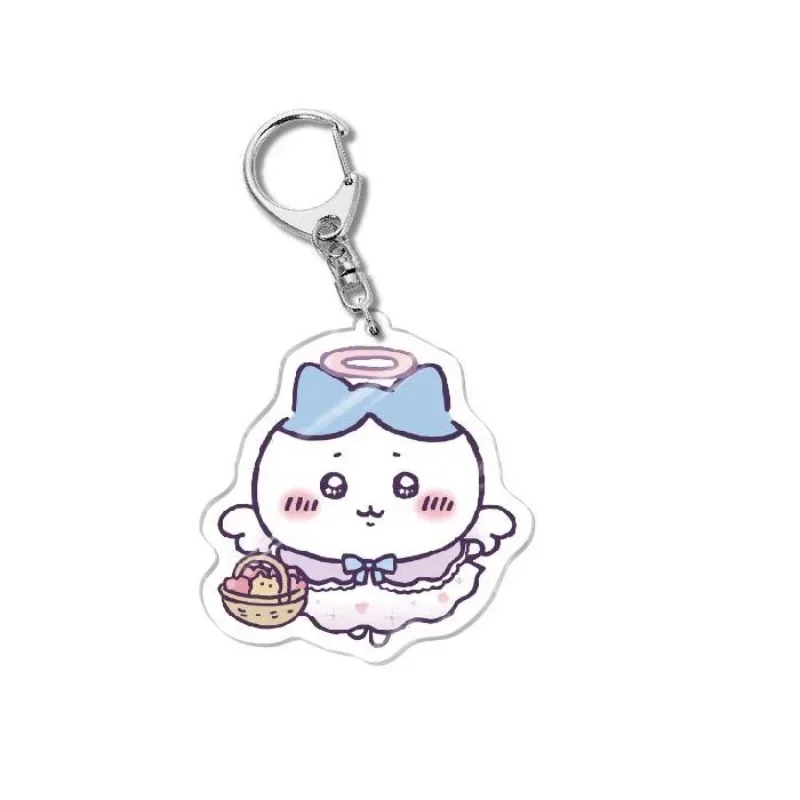 Anime Cartoon Peripheral Cute Chiikawa Hachiware Momonga Double-sided Film about Acrylic Keychain Pendant Creative Jewelry Gift