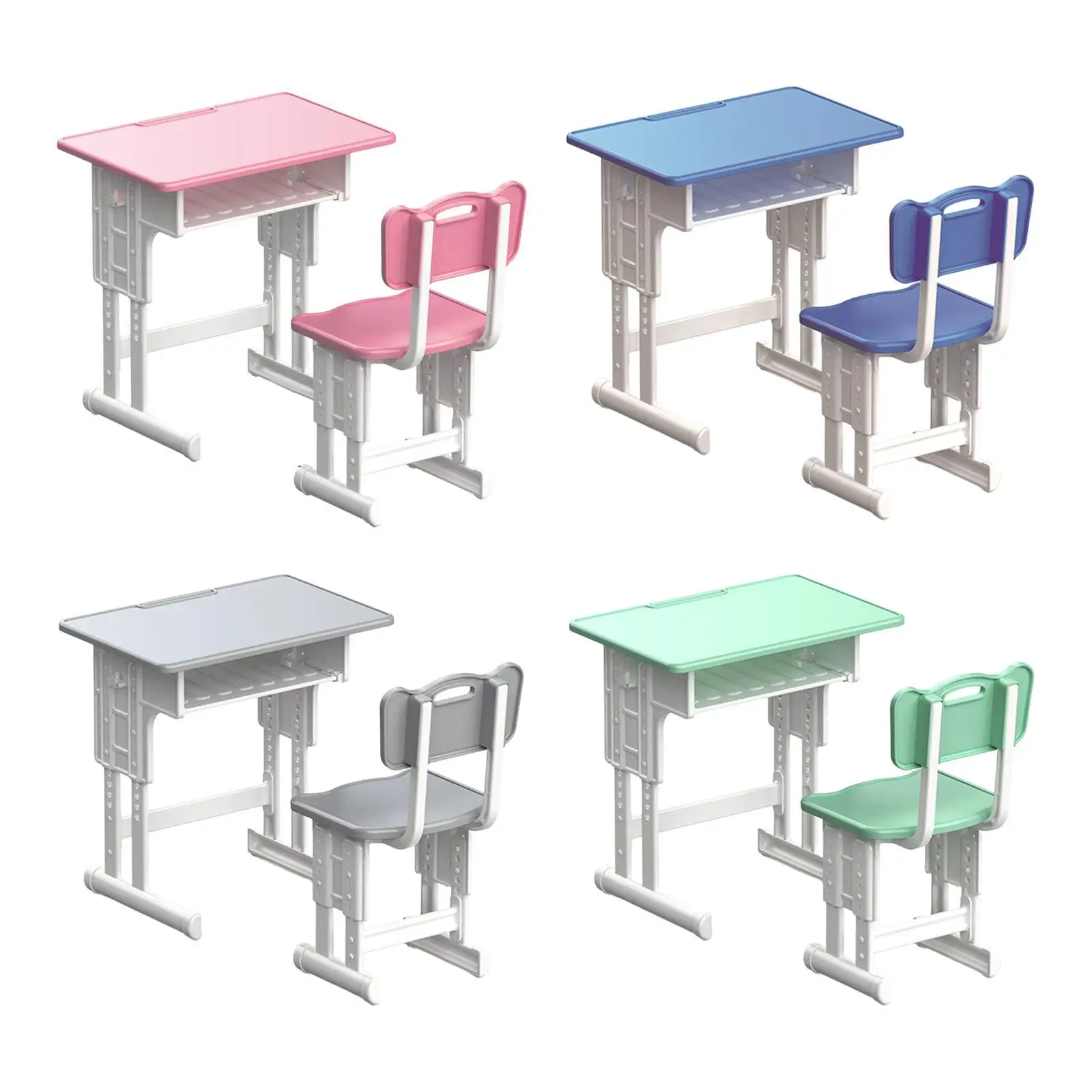 ドールハウス デスクと椅子セット ドールハウス デコレーション 1/12 スケール ごっこ遊び