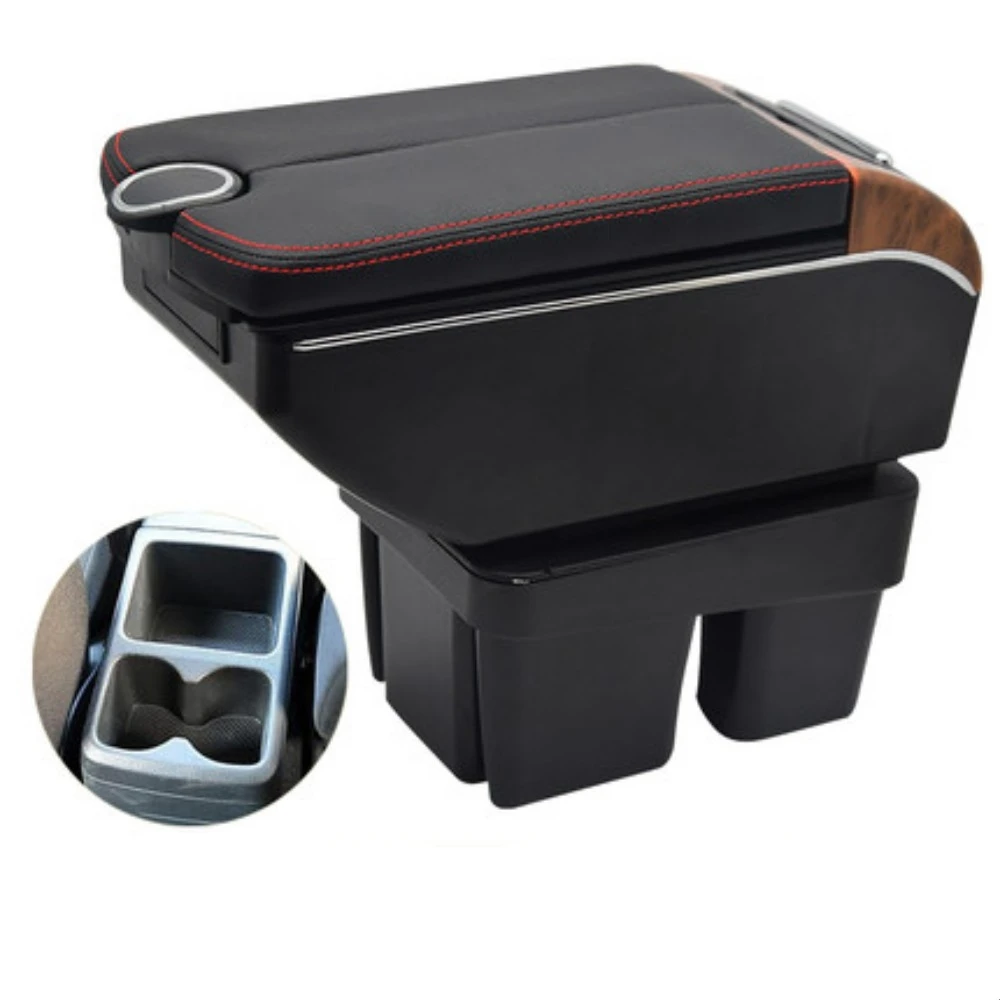 Volkswagen Golf 7 Armrest Box Retrofit Parts Center Console Special Storage Space Car Elbow Rest with USB Cup Holder