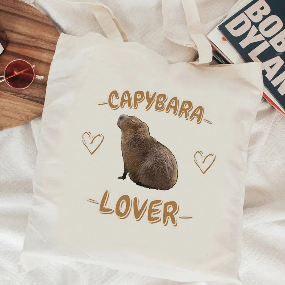 Capibara shopping bag shopper reusable shopper cotton bolsa jute bag bag reusable ecobag cloth sacolas