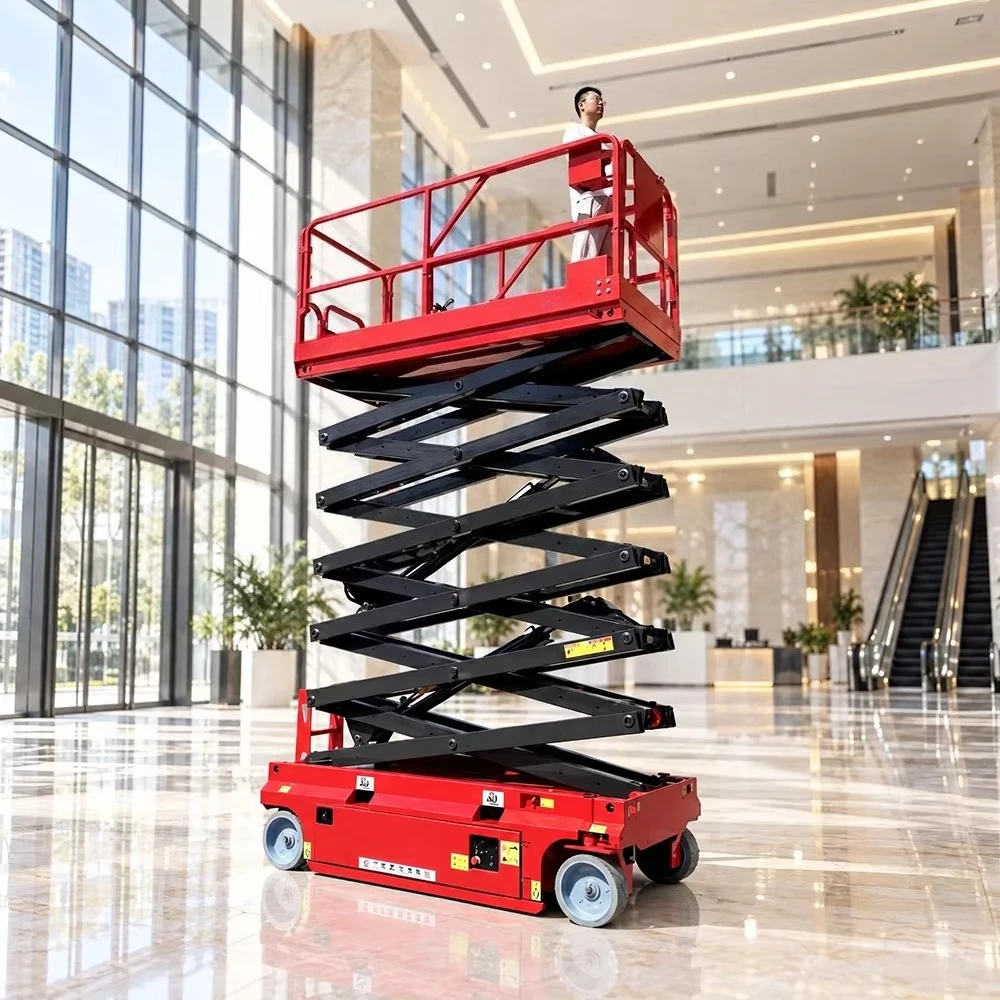 Durable 6m 8m 12m Mobile Electric Aerial Work Platform, Scissor Lift, Hydraulic Lifting Platform for Outdoor Use