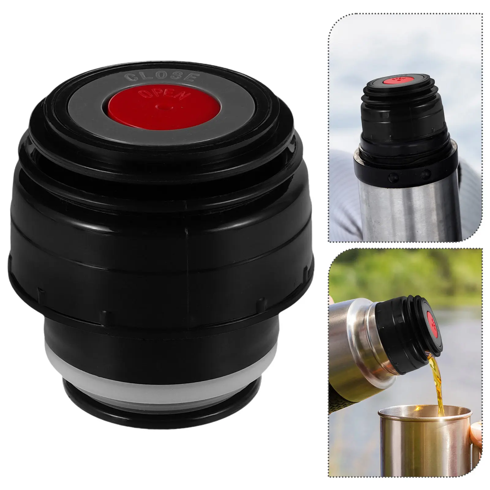 2Pcs Insulated Tumbler Stopper Replacement Lid for Thermal Cup 500Ml-1200Ml Leakproof Seal Open Close Vacuum Flask Cap
