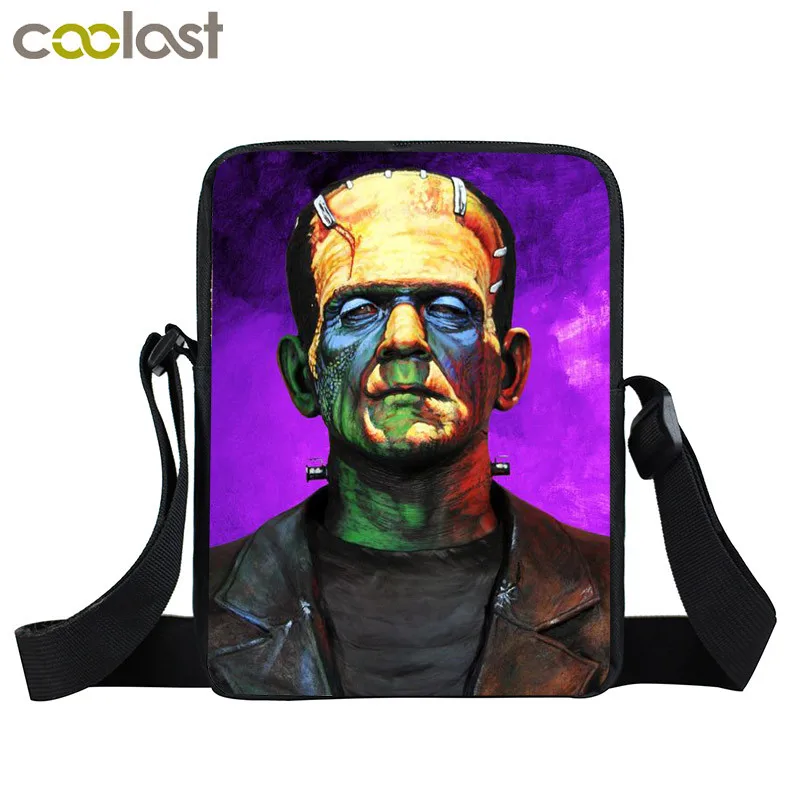 Classic Horror Movie Jason Vichorhees / Mael Myers / Chucky Doll Messenger Bags Ladies Handbag Canvas Crossbody Bag Gift