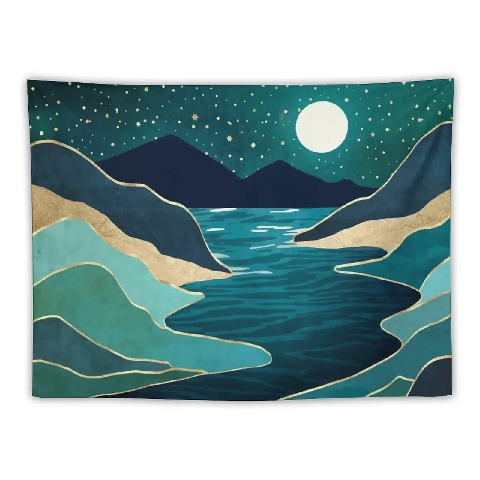

Moon Water Vista Tapestry Decorative Wall Murals Bathroom Decor Tapestry