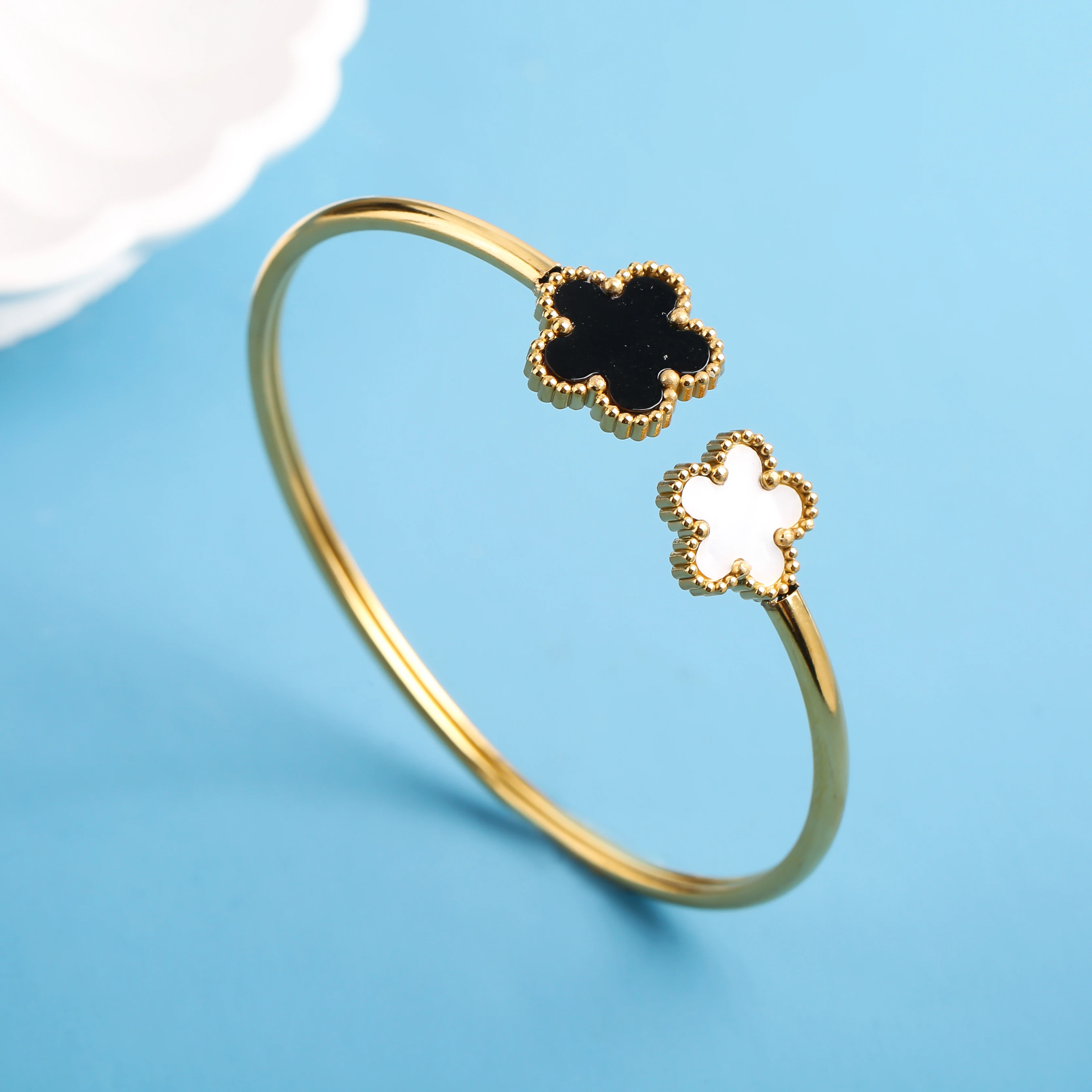 

Bracelets Bracelet Acrylic Plant Women Gold Color Fashion None Bangles Man Bracelets The Price Of