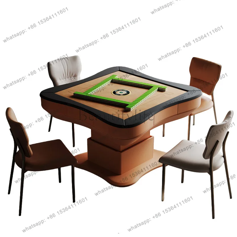 

Automatic mahjong table lifting coffee table multi-functional solid wood slate light luxury modern high-end home use