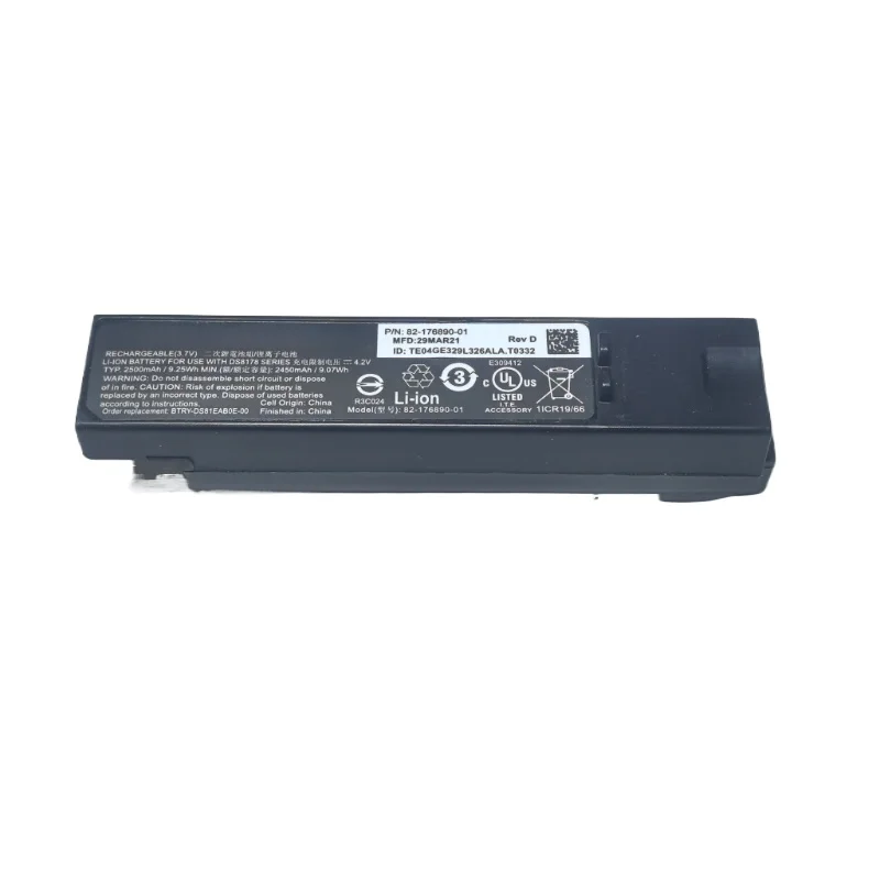 New 82-176890-01 3.7V 2500mAh 9.25Wh Li-ion Replacement Battery for Zebra DS8100 DS8170 DS8178 Barcode Scanner Battery AS-000231