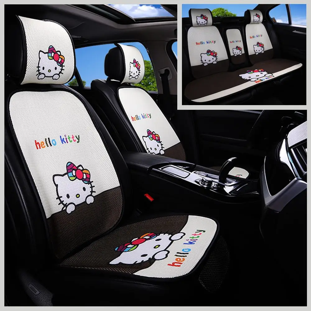 

Sanrio HelloKitty Car Seat Cushion Set Cartoon Cinnamon Disney Mickey Daisy Ladies Children Cute Car Interior Decoration