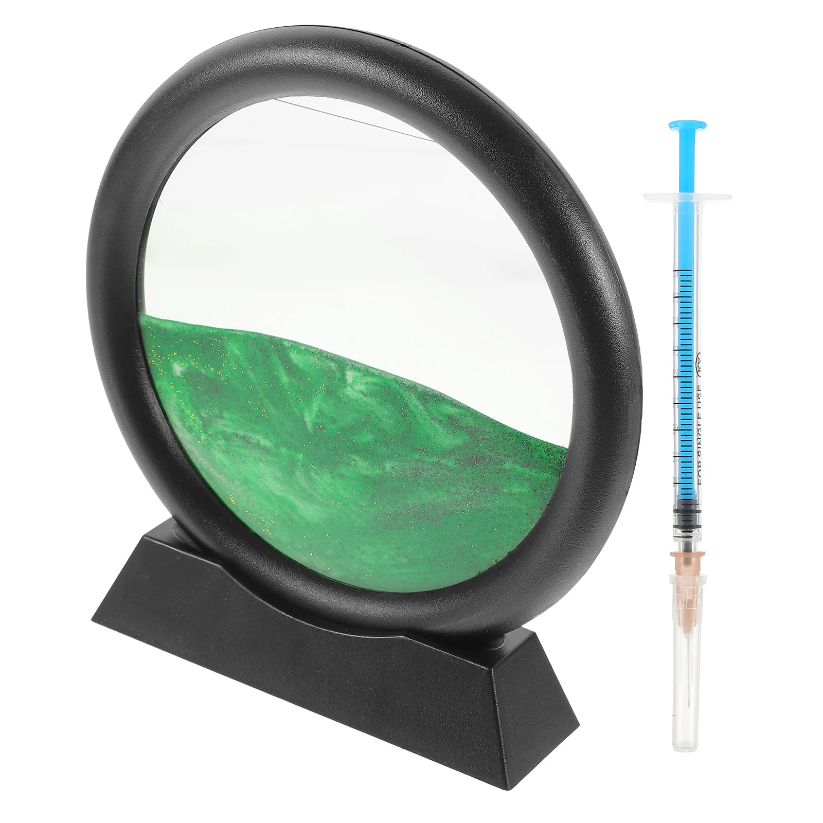 Round 3D Quicksand Painting Hourglass Moving Sand Art Decor High Clarity Safe Practical Long Lasting Sand Painting