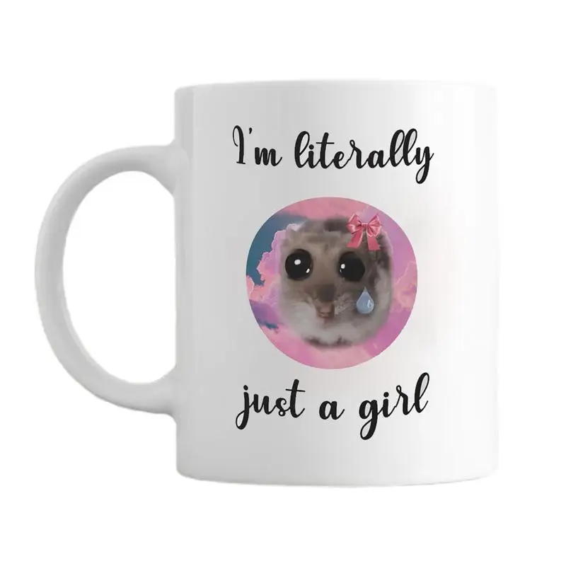 Sad Hamster Coffee Mug Hilarious Novelty Tea Cup Sad Hamster Coffee Cup Sad Hamster Hilarious Novelty Coffee Cup Funny Meme Mug