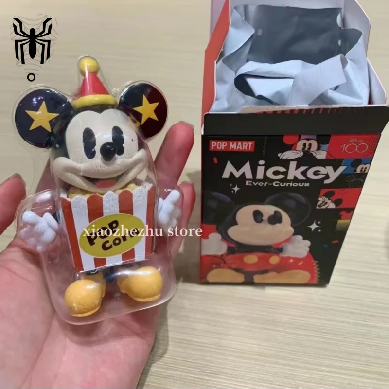 Genuine Disney Mickey Mouse Blind Box Curious Boundless Series Mysterious Surprise Box Figure Pvc 100th Anniversary Doll Toys