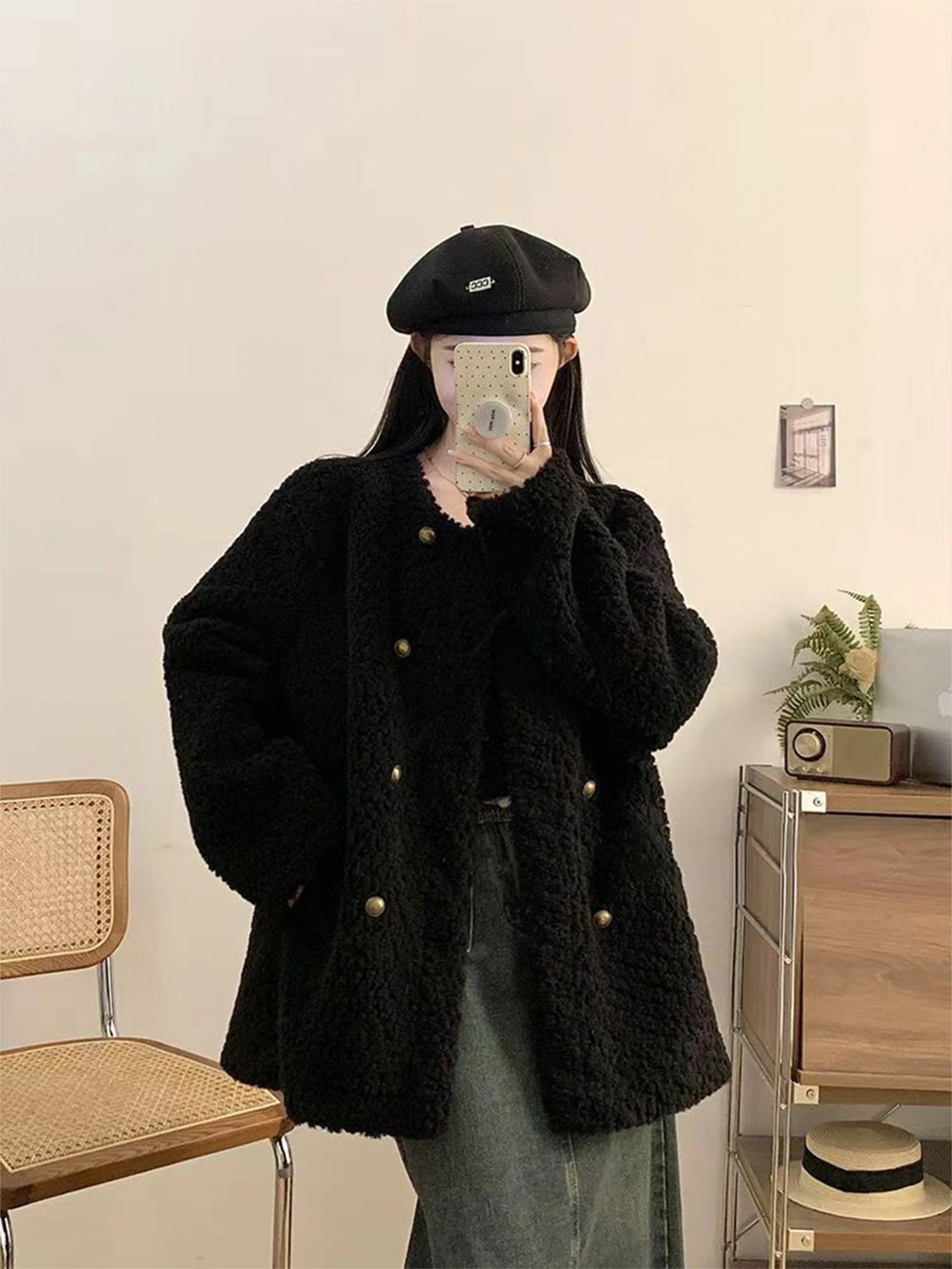 

Женское пальто из овечьей шерсти Bla Lamb Fur Jaet: утепленное, из кожи и меха, осенне-зимнее, высококачественное, пушистое, для повседневной носки, длинное