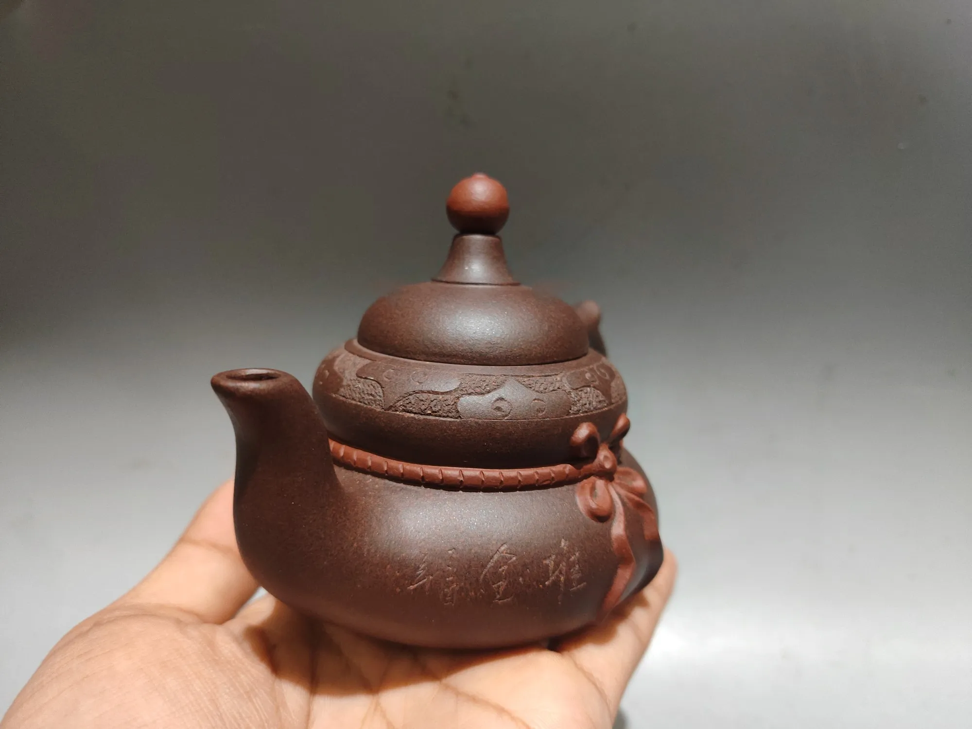 Purple Clay Teapot Town house gourd pot Calabash Kettle Teapot Flagon Amass wealth Ornaments Town house Exorcism