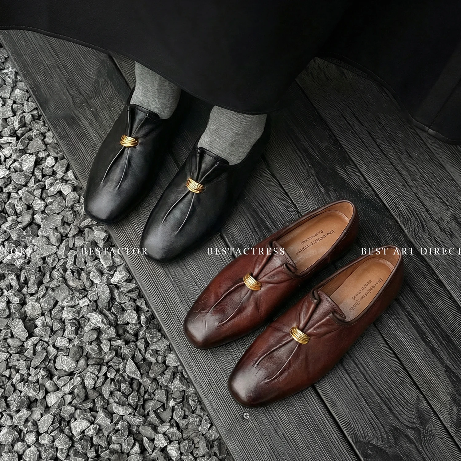 

2026 new spring summer women pumps natural leather 22-24.5cm cowhide+sheepskin+pigskin square toe metal decoration women shoes