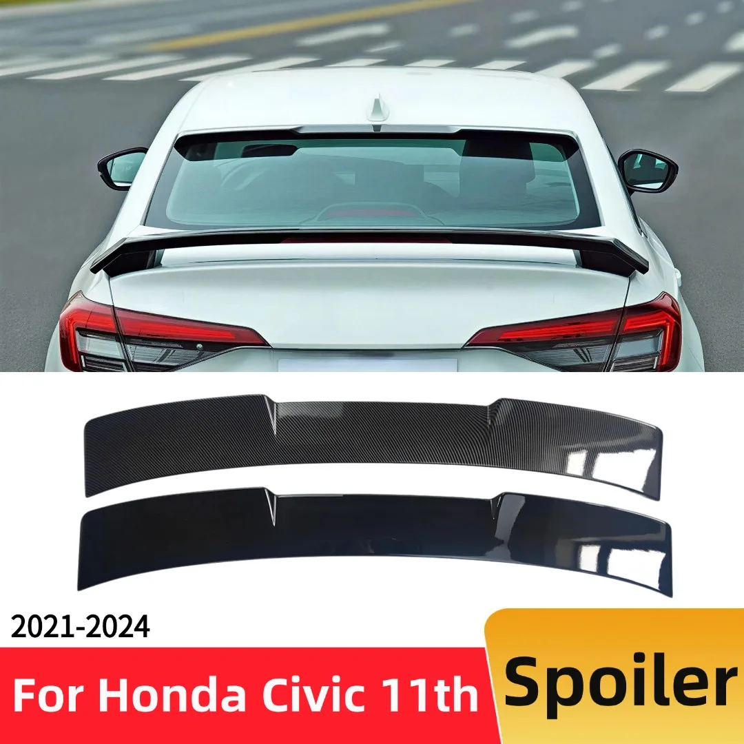 

Rear Air Dam Deflector Roof Spoiler Wing Airfoil For Honda Civic 11th Gen Sedan 2021-2024 Trunk Lip Body Kit Tuning Car Styling