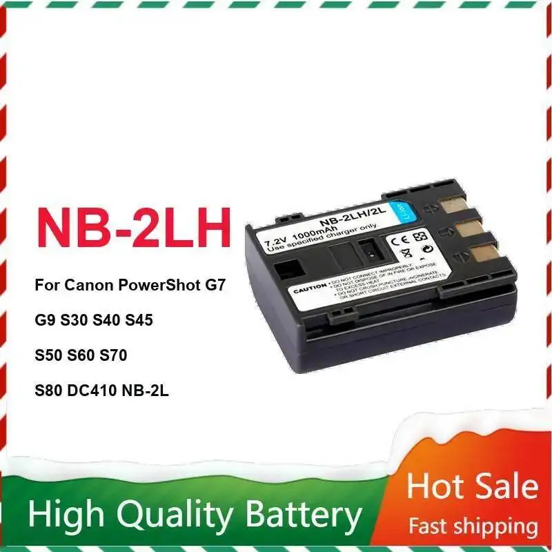 Camera Battery NB-2LH 1000Mah For Canon Powershot G7 G9 S30 S40 S45 S50 S60 S70 S80 DC410 NB-2L