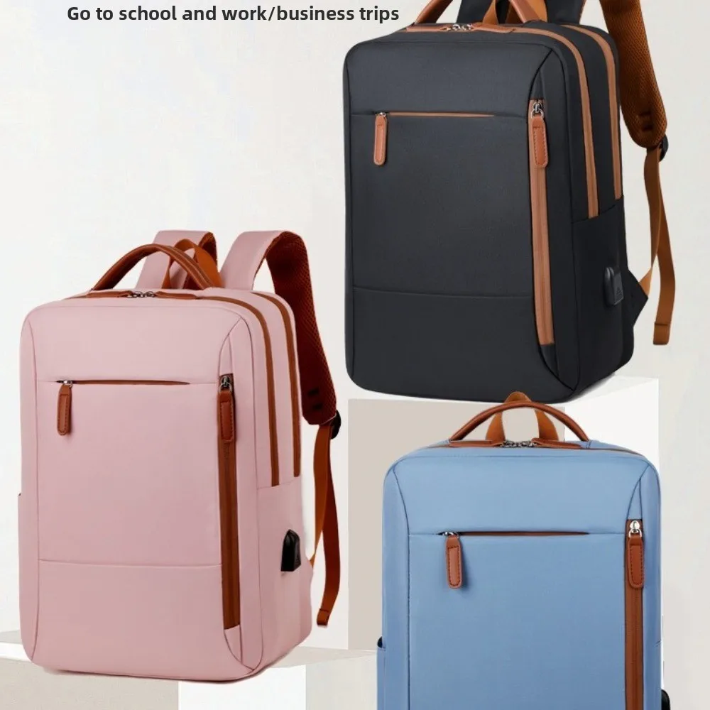 Zaino per laptop Oxford alla moda Borsa da scuola per studenti resistente all'usura di grande capacità Ricarica USb Zaino per affari per il tempo libero