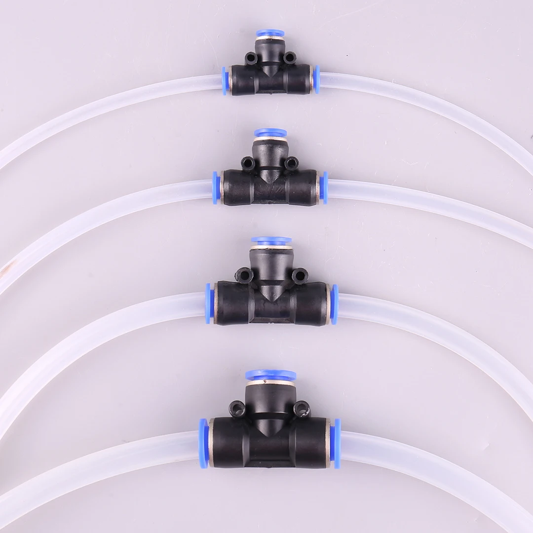 CZ 6 8 10 12mm Tee Installazione rapida di giunti di trasferimento per la protezione delle piante agricole UAV Tubo di tipo T Connessione a tre vie