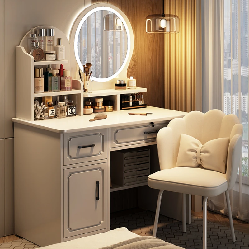 

Luxury Storage Drawers Dressing Table Set With Mirror Chairs Small Vanity Coiffeuse De Chambre Pas Cher Home Furniture