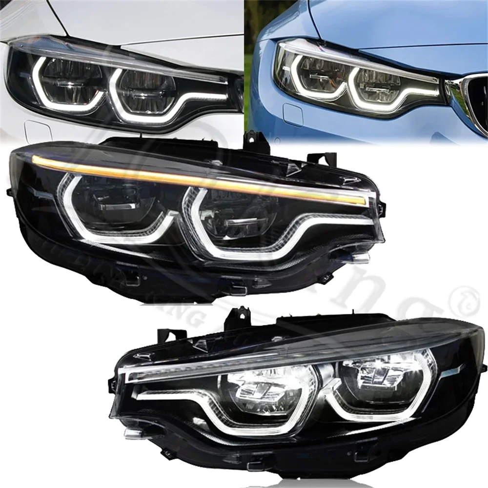 

Head Lamp for BMW F32 F36 M4 F82 LED Headlight 2013-2020 Headlights 425I DRL Turn Signal High Beam Angel Eye Projector Lens