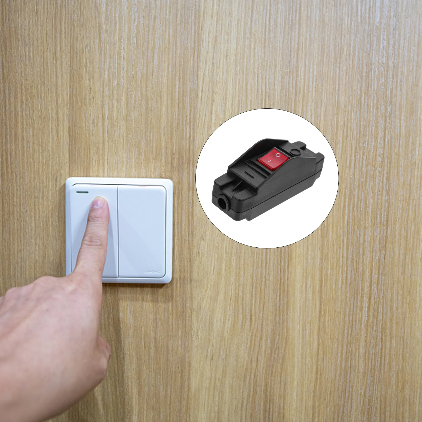 

Inline Waterproof Lamp Rocker Switch Electric on Off Cord Lamp Repair Kit Heat Resistant ABS Plastic Stable Reliable Electrical