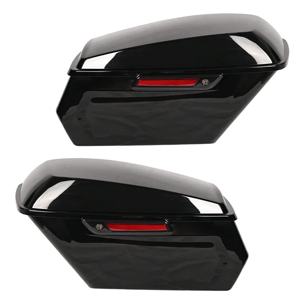Black Chopped V2 Saddlebag Performance Saddlebag Bags For Harley Touring Road King Road Glide Street Glide 2014-2023 Top Quality