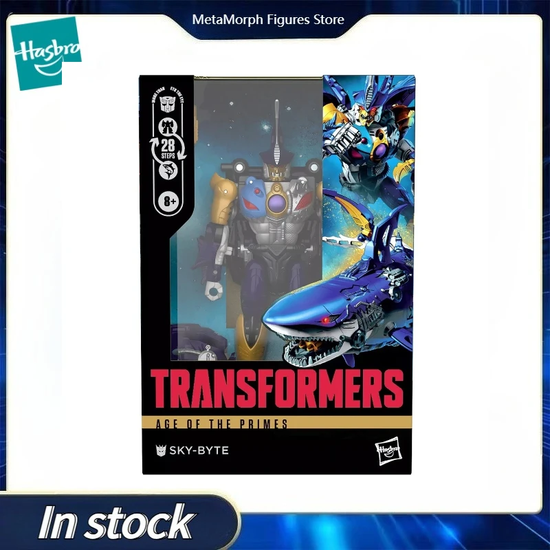 Oryginalna figurka transformująca Hasbro Age of Prime, seria Generations, CAR ROBOT SKY-BYTE V-Class, model zabawka.