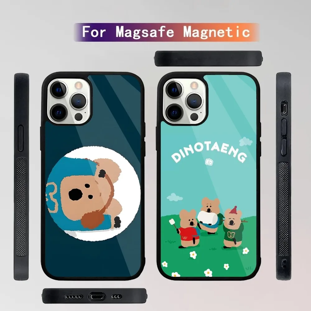 Korea Cute Koala Dinotaeng Phone Case For iPhone 15,14,13,12,11,Plus,Pro,Max Mini Magsafe Magnetic Wireless Charging