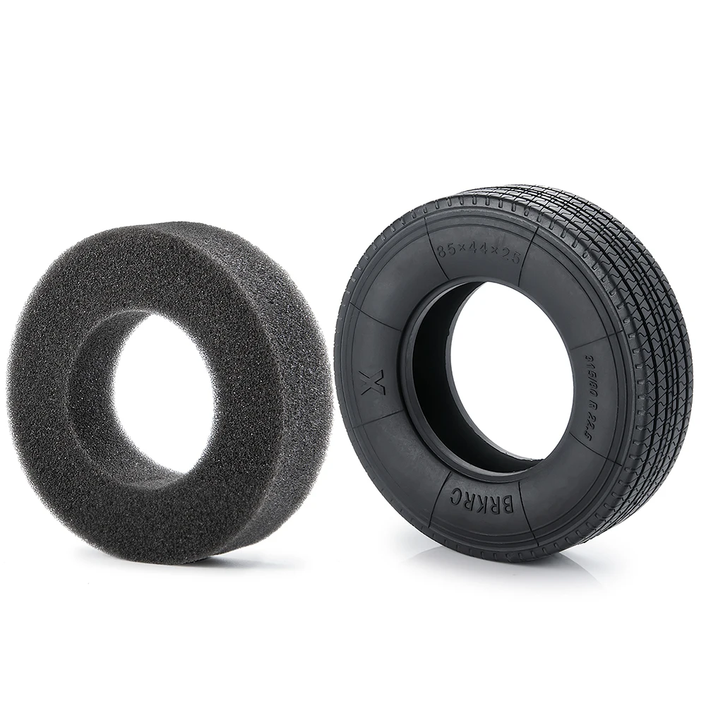 AXSPEED 4PCS Rubber Tyres Wheel Tires with Sponge 22/25mm for 1/14 Tamiya Tractor Trucks Trailer Cargo Tow Drag Upgrade Parts