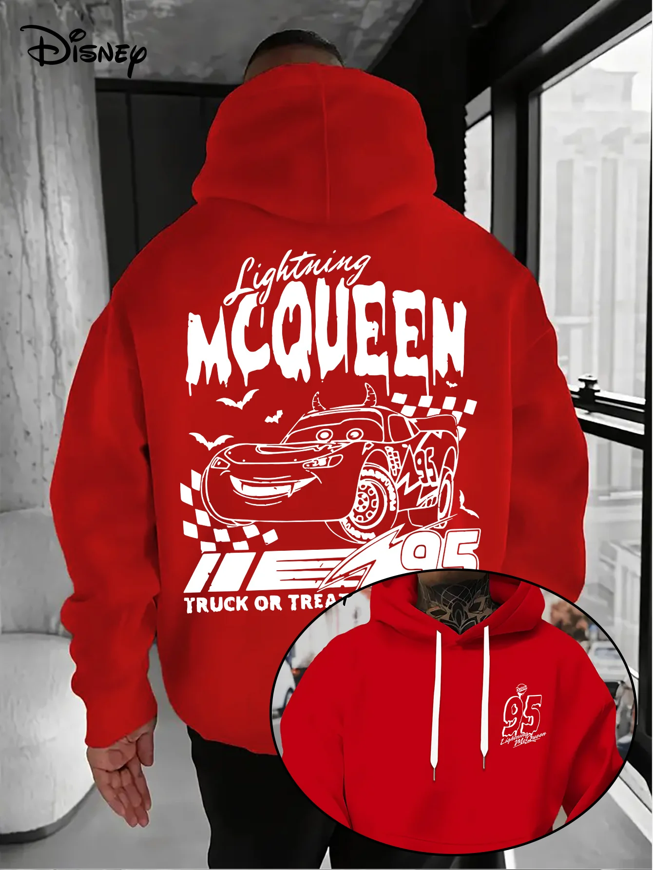 Men's Disneycars Lightning McQueen Hoodies Women Sweatshirt Unisex Pullover Autumn Winter Fleece Hoody Jacket Oversized Coats