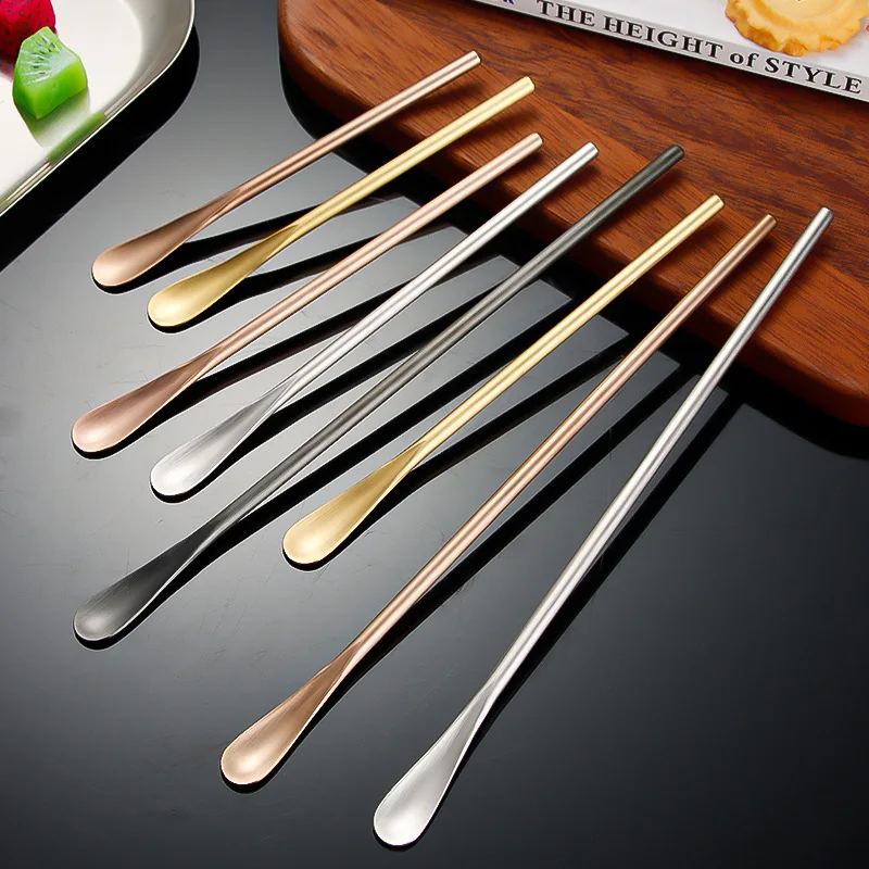 Long Handle Bar Cocktail Mixing Spoons Stainless Steel Multi-size Drinks Muddler Stirrer Bartender Whisky Stir Rod Accessories