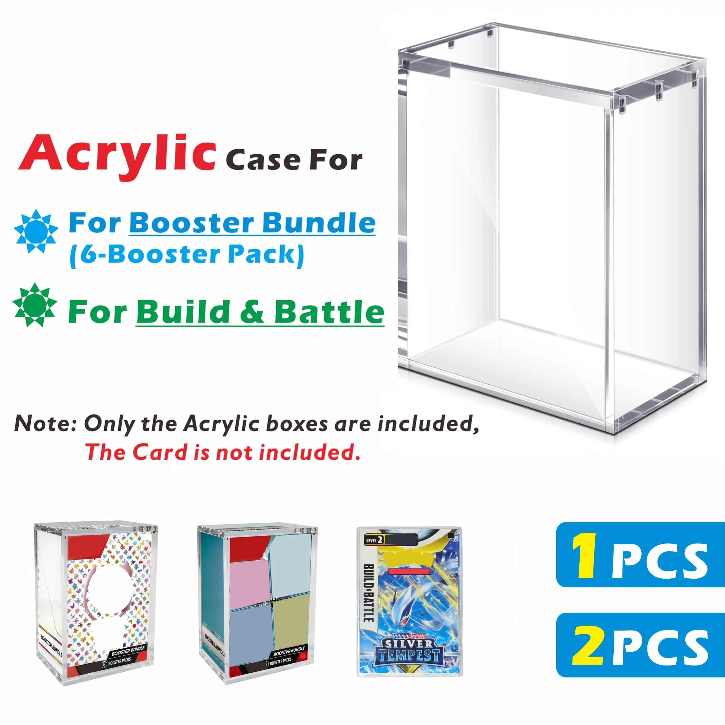 حافظة مغناطيسية من الأكريليك لحزمة معززة / بناء ومعركة مع غطاء مغناطيسي، مقاوم للرطوبة، تخزين وعرض قوي