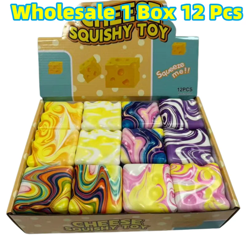 Großhandel, geeignet für Einzelhandelsgeschäfte, 1 Box 12 Stück Slow Rebound Squeeze Toy Butter Stick Anti-Stress-Entlastungs-Spielzeug, weiches sensorisches Spielzeug