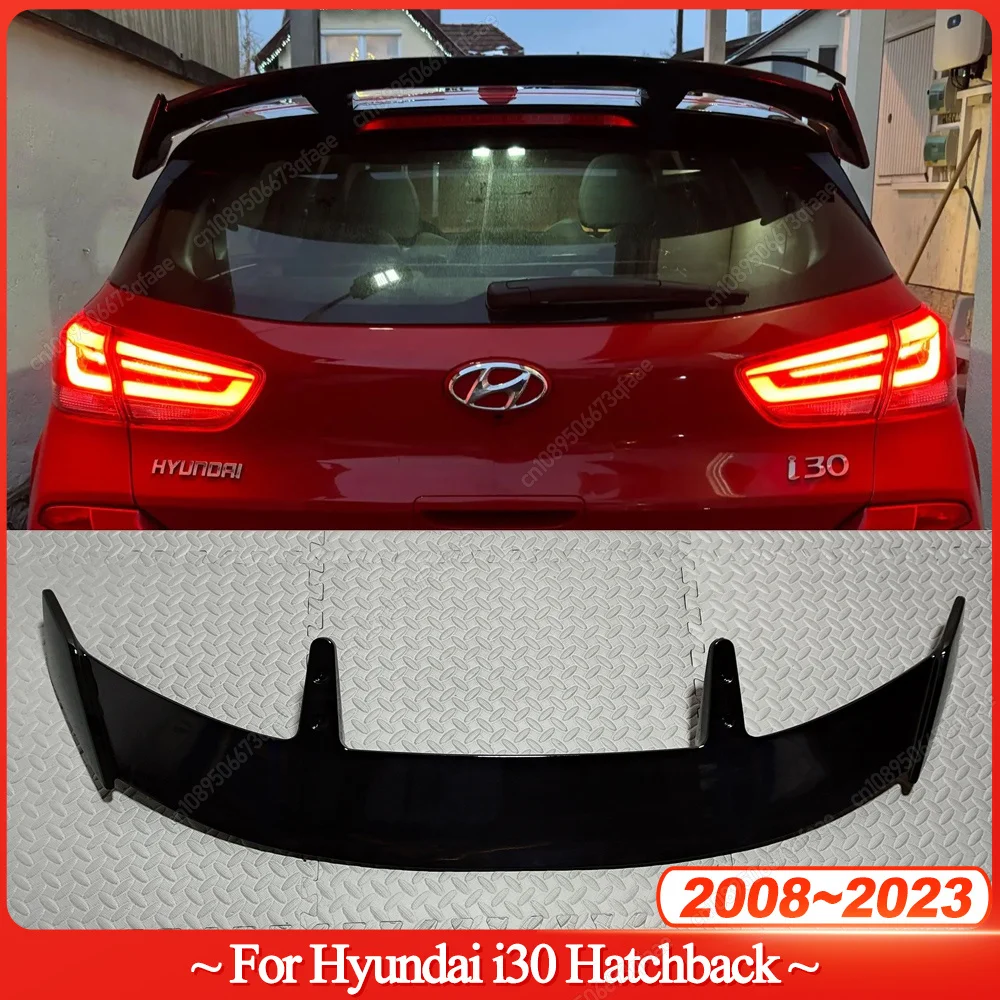 Tylny spojler dachowy Tylny spojler dachowy bagażnika Skrzydło samochodu Tylna osłona wargi do Hyundai i30 Hatchback 2008-2023 ABS Bodykit Tuning