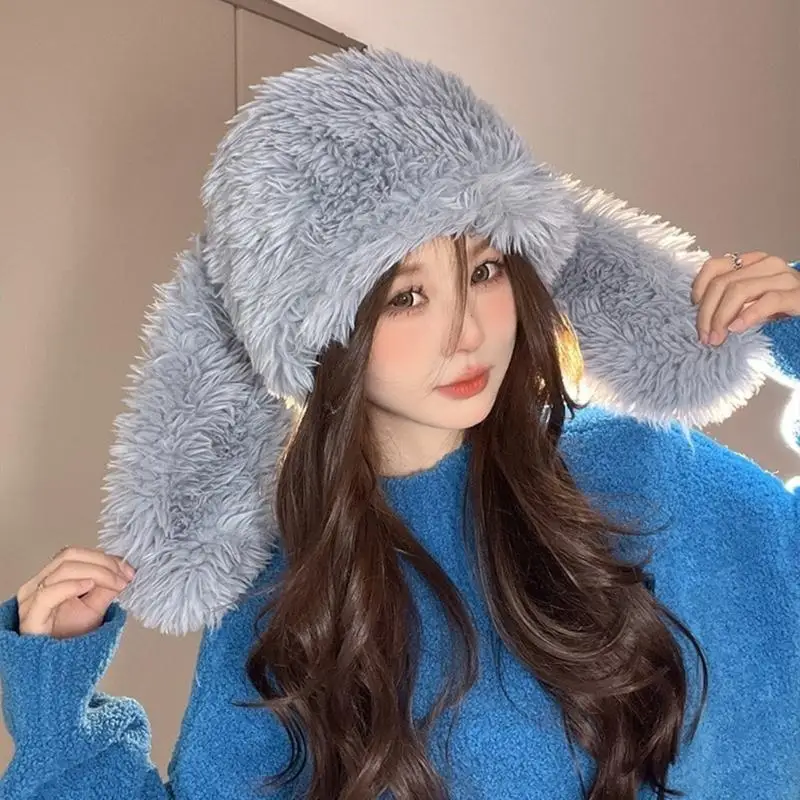 

L5YA Thicken Windproof Hat for Women Teens Keep Ear Warm Hat Cold Weather Thicken Trapper Hat