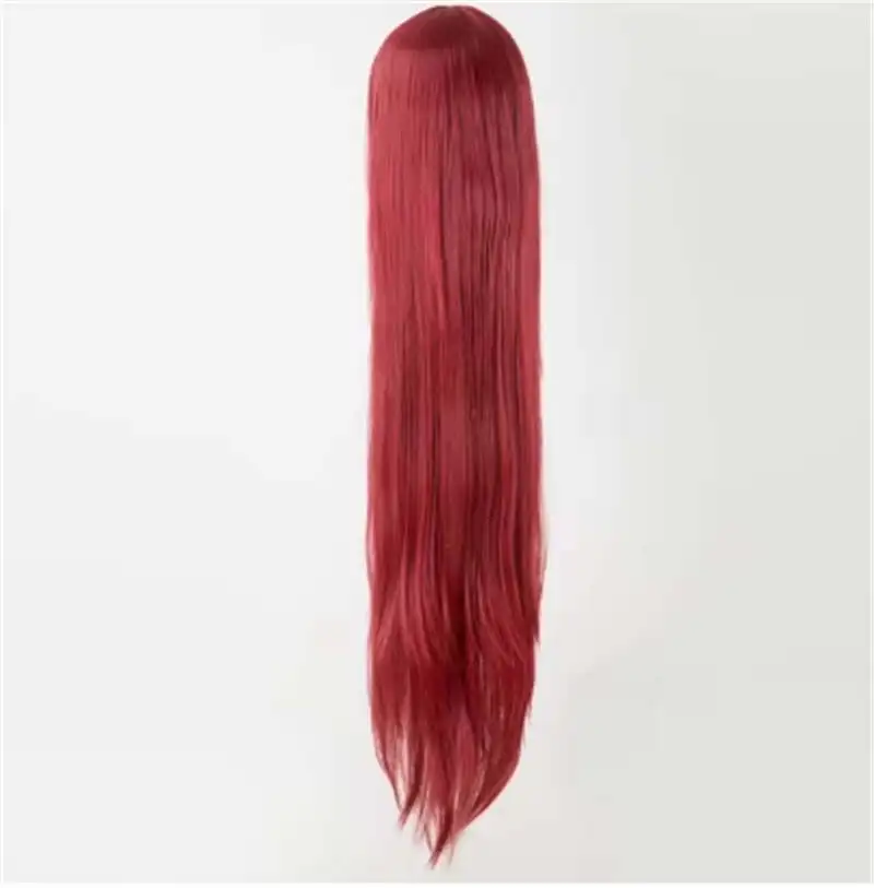 Fei-Menunjukkan Putih Wig 100 CM/40 Inches Sintetis Serat Tahan Panas Panjang Halloween Kostum Cos-play karnaval Lurus Salon Rambut