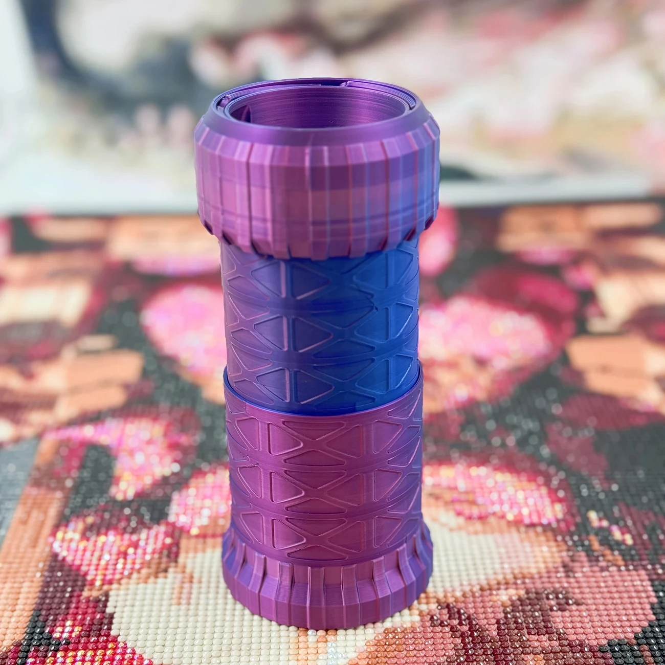 منظم مكتب دوار من Dispaint، حاوية أقلام مثقاب منقط، ملحقات أدوات طلاء ماسية ثلاثية الأبعاد، تخزين قابل للتعديل للتطريز #6