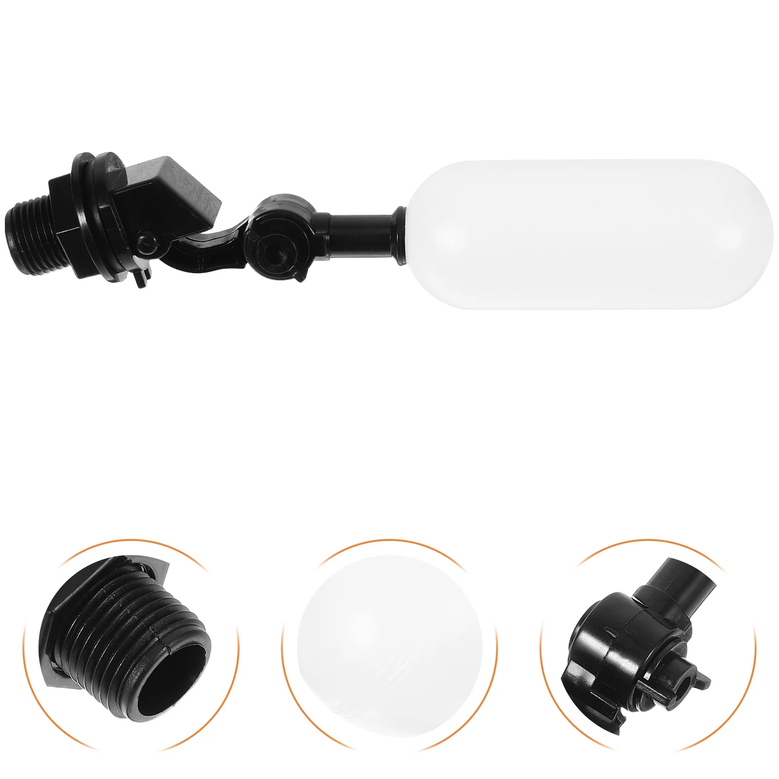 

Plastic Automatic Shut Off Float Ball Valve 4 Points for Mini Water Tank Refill Water Saving Easy Installation for Aquaculture