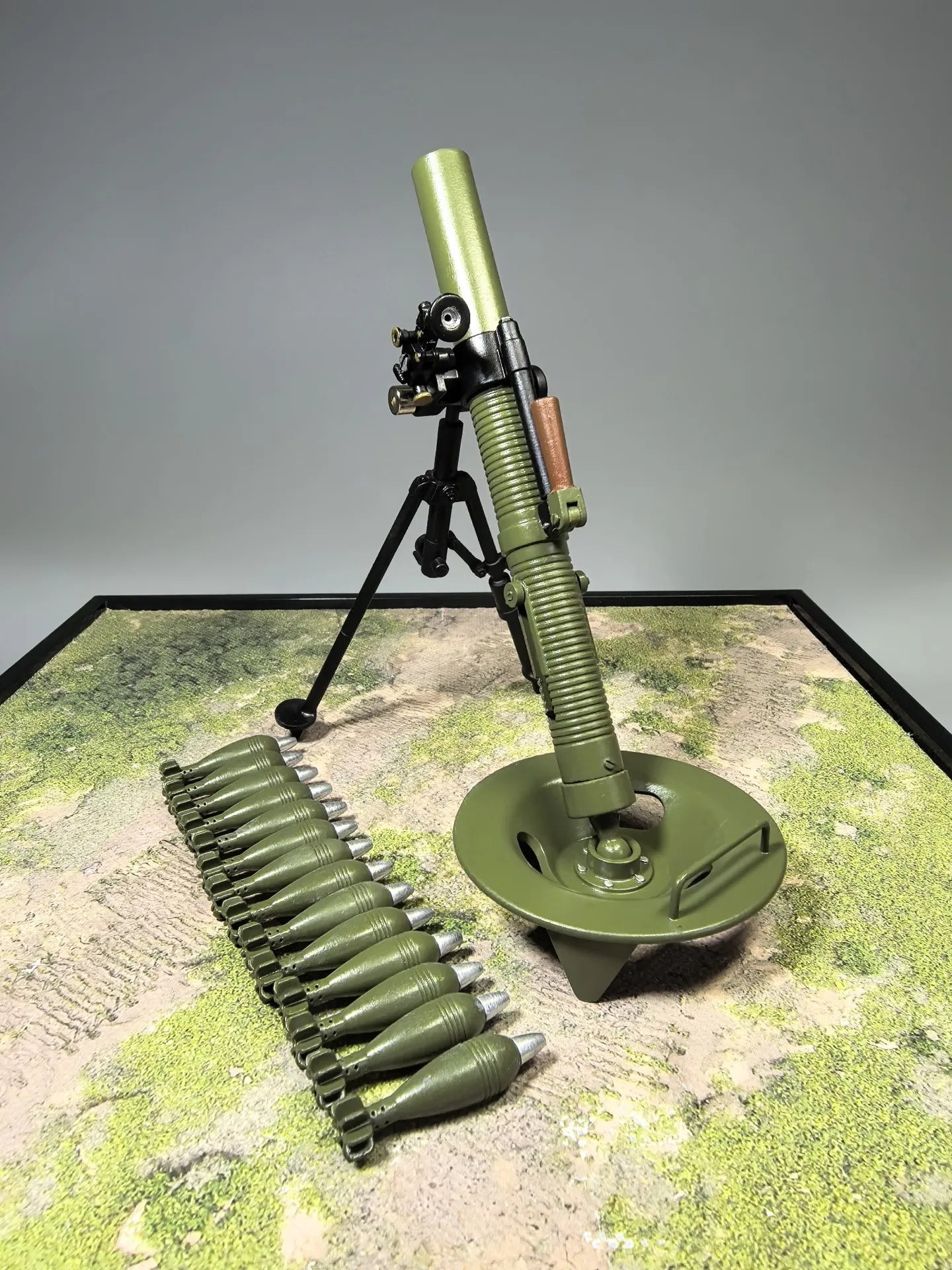 1/6 3D Printed PLA Type 89 60mm Mortar Miniature Model for Collectors Desk Decoration & Action Figures