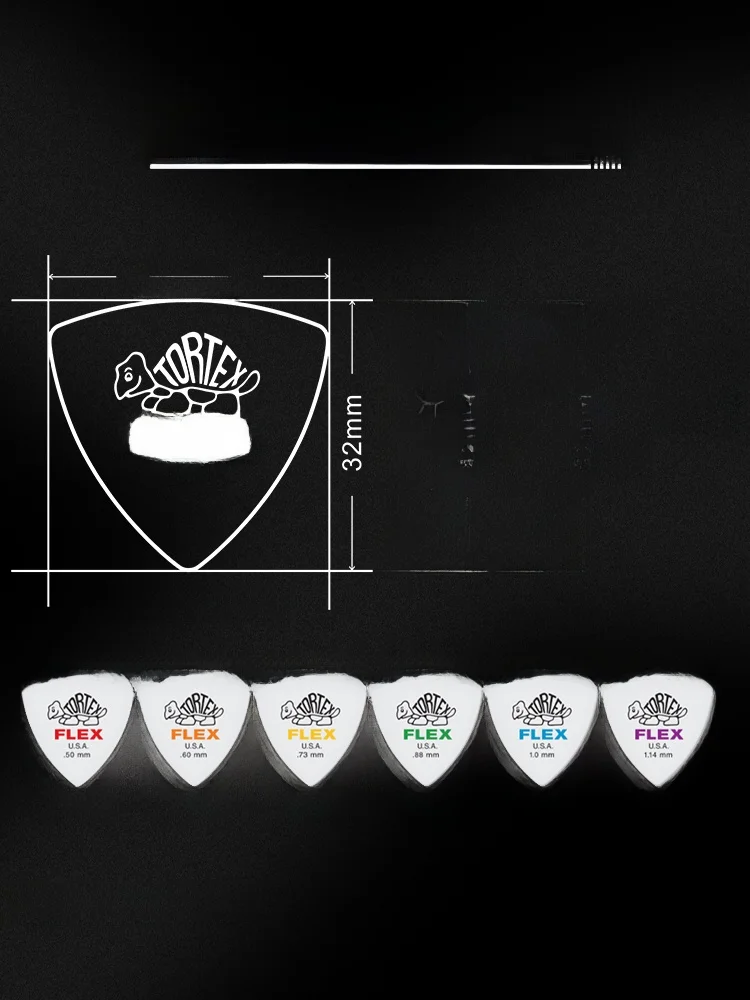 Dunlop FLEX Guitar Picks Double Lifespan Large  Shape Speed Pick for Acoustic  Wooden Guitar Turtle Folk Style view 2