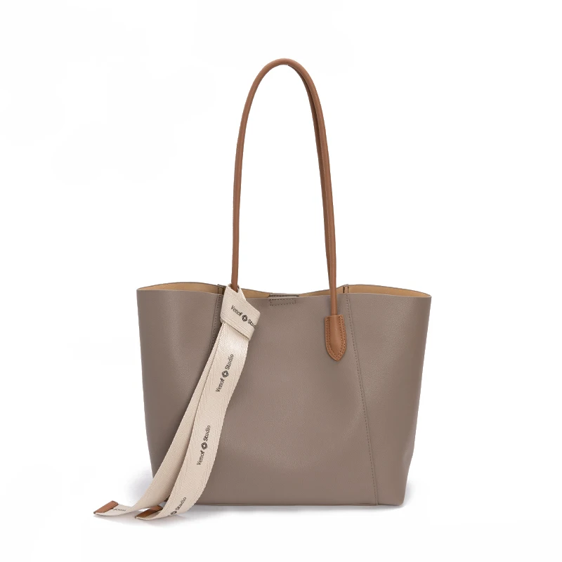 VENOF Women Luxury Bag Large Capacity Female High Quality Soft Leather Commuter Handbag Top Grade Underarm Shopper Bags 2022
