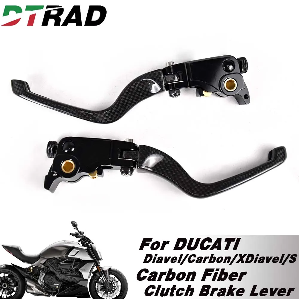 

Для мотоцикла DUCATI Diavel/Carbon/XDiavel/S 2011-2020, регулируемый правый и левый тормозной рычаг сцепления, складная ручка из углеродного волокна