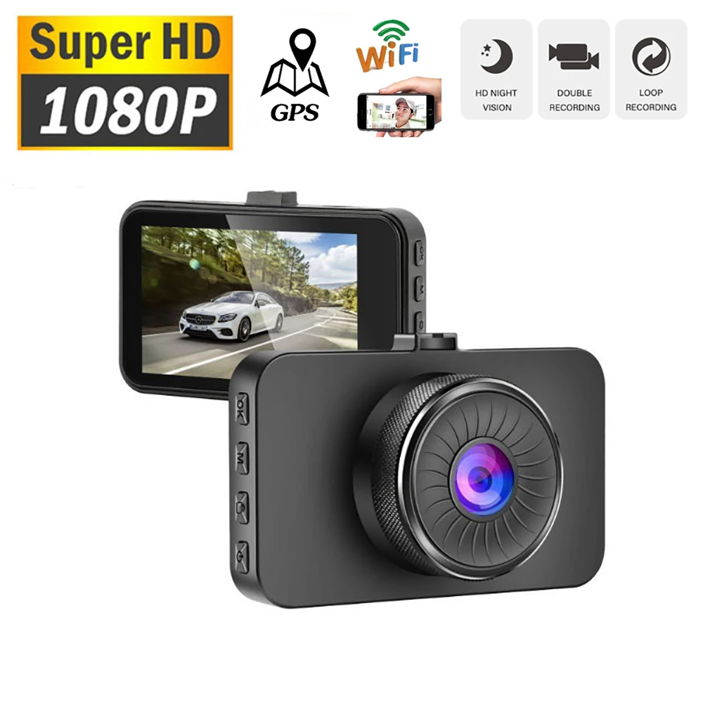 

Car DVR WiFi Full HD 1080P Dash Cam Rear View Vehicle Camera Drive Video Recorder Night Vision Auto Dashcam GPS Car Accessories