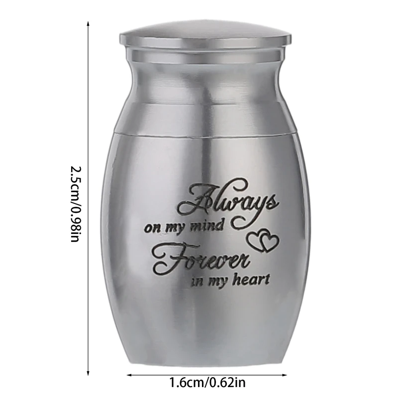 Engravable Mini Cremation Urns for Pet Cat Dog / Human Ashes Casket Funeral Loss of Love Stainless Steel Cremation Urn Jar