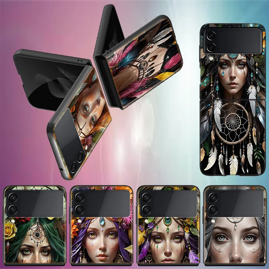 The Girl Who Captures Dreams For Samsung Galaxy Z Flip 5 4 3 Case Shockproof Hard Cover For Phone Z Flip 6 5G Z Flip 5 4 5G TPU