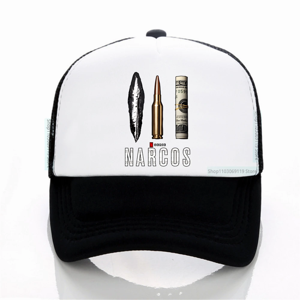 

Narcos Graphic Prin Men Fashion breathable Baseball Cap Casual Narcos Pablo Escobar caps summer adjustable mesh trucker hats