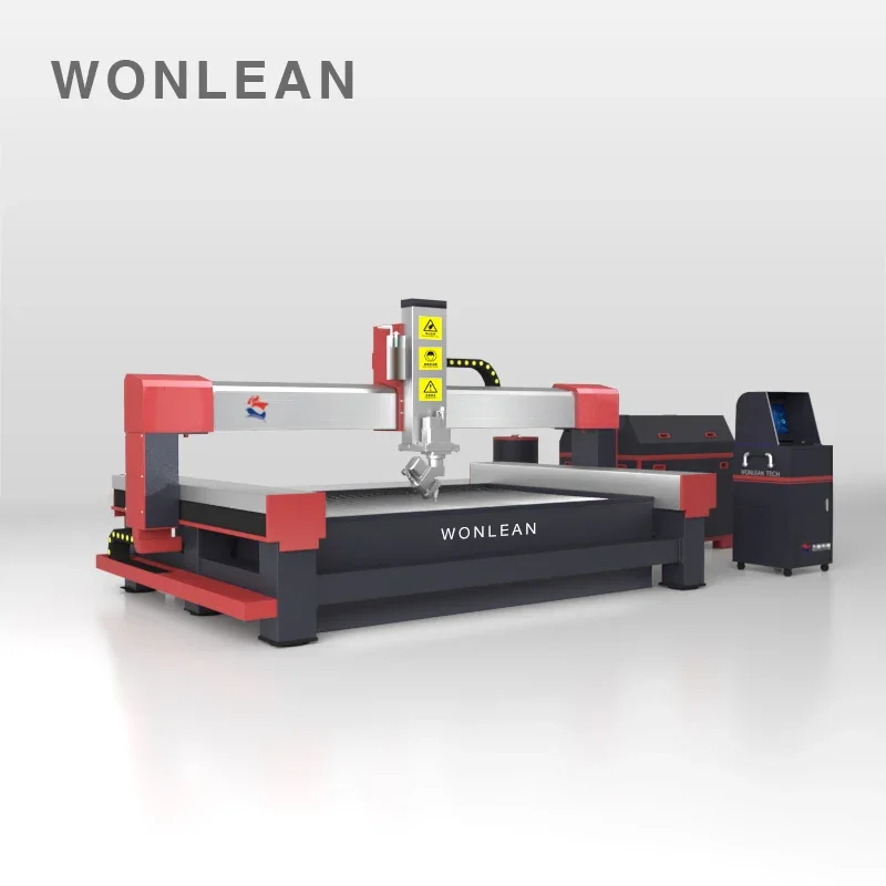 WONLEAN New Design 5 Axis Waterjet For Quartz Porcelain Waterjet Cnc Stone Cutting Machine