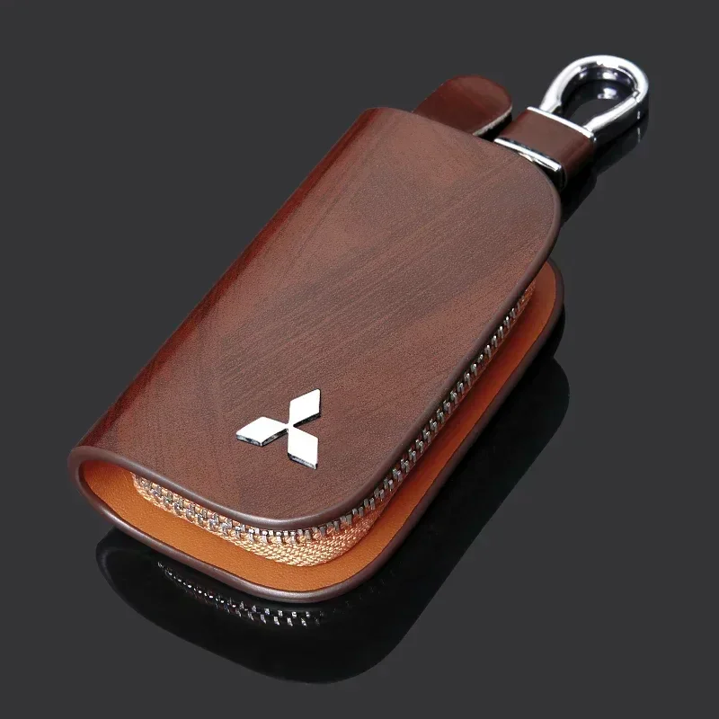 

Durable Leather Remote Key Fob Cover Car Accessories for Mitsubishi Mirage ASX Outlander Sport Ralliart L200