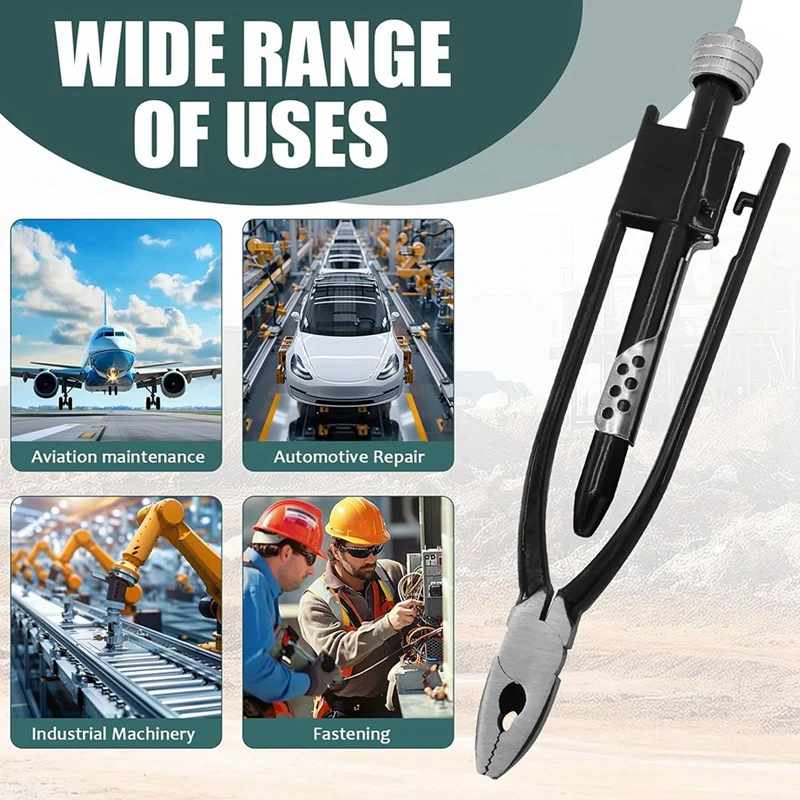 2 Pieces Safety Wire Pliers Set, 9 Inch & 6 Inch Chrome Steel Safety Wire Twisting Tool for Aircraft, Machinery-A69M